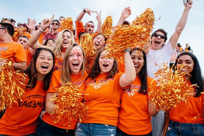 Cheering students